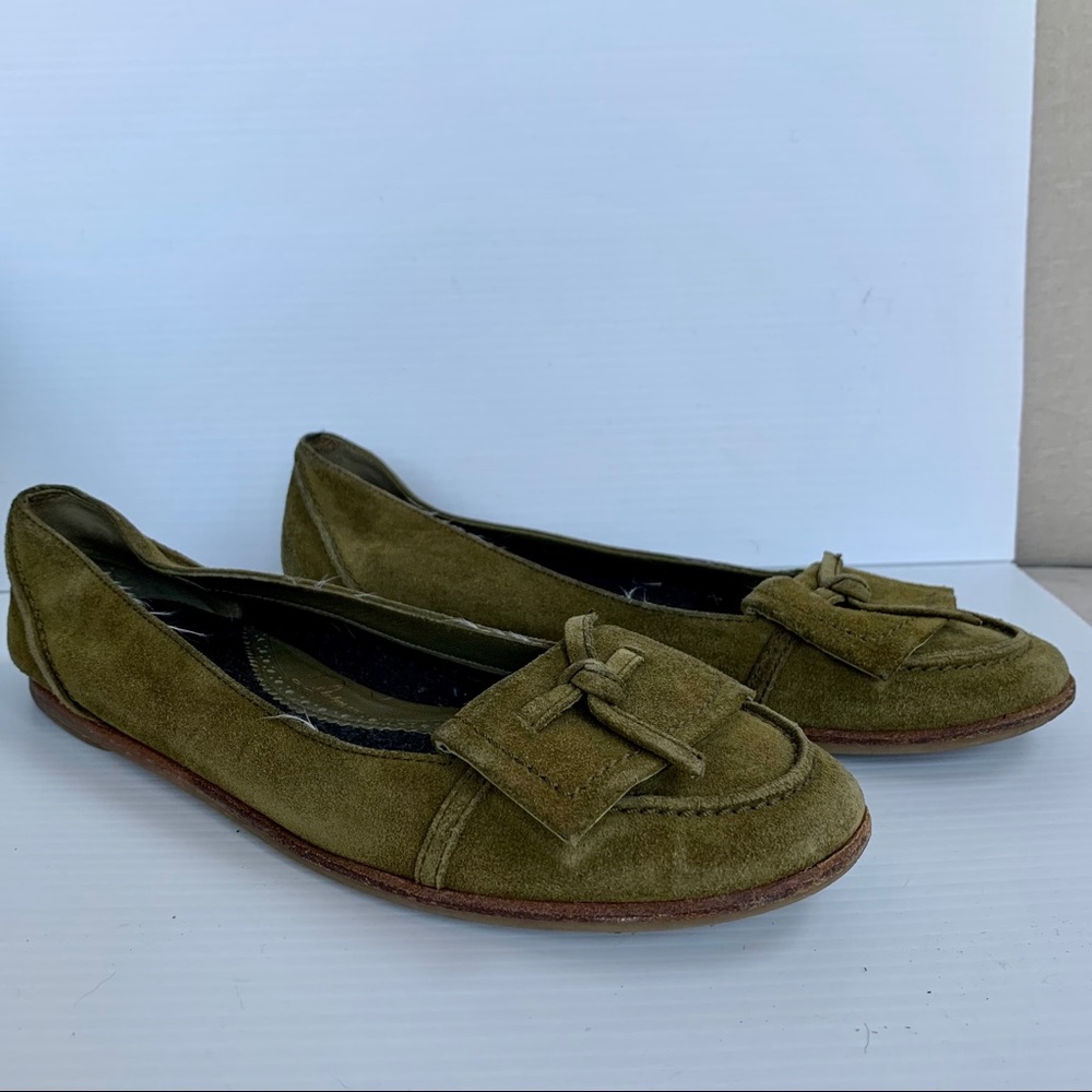 Delman suede flats
